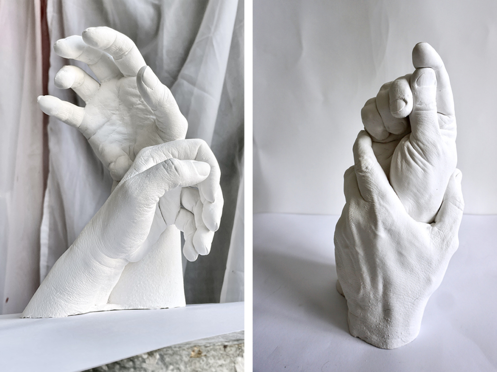 Zwei Handskulpturen
